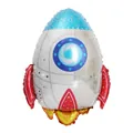 Rocket shaped foil balloon for space themed baby birthday party decoration. - Space Rocket / 74x60cm