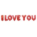 Ensemble de ballons en aluminium I LOVE YOU rouges avec motifs de cœurs pour mariage - I LOVE YOU / Rouge