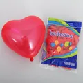 Set of 100 red heart-shaped latex balloons for wedding and birthday party decorations - Heart Latex Balloon / 100pcs Pack / Matte Red