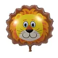 Cute cartoon lion head foil balloon for birthday party decorations and animal themes - Medium Lion Head
