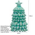 Grand ballon arbre de Noël irisé de 100cm pour des décorations de fêtes festives - Noël arbre / 100x63cm / Cyan Coloré