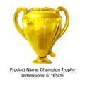 Large golden champion trophy shaped foil balloon for victory party decor 61x65cm size - Champion Trophy / 1 Piece