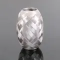 Premium silver rugby-shaped solid color curling ribbon for wedding and gift box decoration - 10mx5mm / Silver