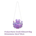 Bolsa de globo inflable con forma de concha púrpura iridiscente para fiestas y fotos - S / Púrpura Iridiscente