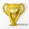 Large golden trophy foil balloon for victory celebration and birthday party decor - Gold & Silver Trophy Balloon / 1 Piece