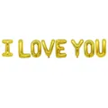 Kit de ballons lettres dorées 'I LOVE YOU' pour la décoration de mariage et de fête - I LOVE YOU / Or