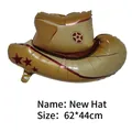 Palloncino in alluminio a forma di cappello da cowboy per feste di compleanno 62x44cm - Nuovo Cappello Kaki / 62x44cm