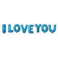 Ensemble de ballons en aluminium bleu I LOVE YOU avec étoiles pour déco de mariage - I LOVE YOU / Bleu