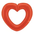 Vibrant orange-red heart shaped hollow foil balloon for Valentine's Day party decor - 42-Inch Hollow Heart / Red