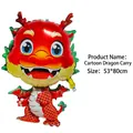 Large red and yellow dragon foil balloon for Chinese New Year decorations 53x80cm - Red Dragon Kari