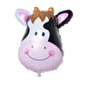 Cute cartoon cow head shaped foil balloon for kids' birthday party decorations and celebrations - Medium Cow Head