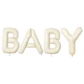 Premium 40-inch cream white BABY foil letter balloon set for birthday party and baby shower decoration - Baby / Cream White