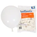 Pack of 100 thickened 9-inch matte white latex balloons for wedding and party decor - 100 Pieces Pack / White