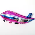 Large pink and blue cartoon airplane foil balloon for kids birthday party decoration - 42*82cm Rose Red / Rose Red