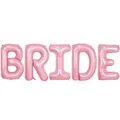 Set aus großen 40-Zoll pinken Folienballons mit dem Wort BRIDE für die Brautparty - BRAUT / Rosa