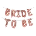 Elegant rose gold foil balloon banner spelling BRIDE TO BE for wedding party decorations - Bride To Be / 16" / Rose Gold
