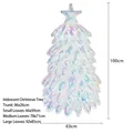 Grand ballon en forme de sapin de Noël iridescent pour décoration de fête festive - Noël arbre / 100x63cm / Laser Holographique