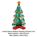 Large 43 inch standing green Christmas tree foil balloon for holiday party decoration - Medium Standing Christmas Tree