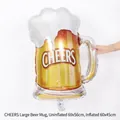 Large beer mug shaped foil balloon for birthday party and celebration decorations - Cheers Mug / 76x58cm