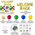 Back to school balloon set with gold foil letters and colorful latex balloons - Back To School Party Kit Four (DAC200)