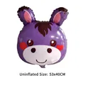 Purple cartoon donkey head foil balloon for birthday party decorations, size 53x40cm. - Medium Q Donkey / 53x40cm