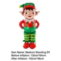 Standing Christmas elf foil balloon 100cm tall for festive holiday party decoration - Medium Standing Elf