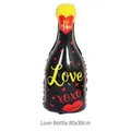 Large champagne bottle foil balloon for birthday party decoration, 80x38cm Love design - LOVE Bottle / 80x38cm