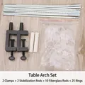 Kit d'arche de ballon de table comprend 2 pinces, 2 tubes, 10 tiges en fibre et 25 boucles - Kit Arche Ballon de Table / Tiges en Fibre Blanches / Blanc