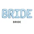 40 Zoll hellblaues BRIDE Folienballons-Set für Brautparty- und Hochzeitsdekoration - BRAUT / Blau