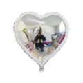 Großer 22-Zoll silberner herzförmiger Folienballon für Hochzeits- und Valentinstag - Silber / L