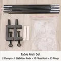 Kit d'arche de ballons de table avec 10 tiges en fibre et 25 boucles - Kit Arche Ballon de Table / Tiges en Fibre Noires