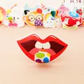 Fun cartoon lips shaped party blowout whistle for kids celebrations - Big Mouth / 10 Pieces Pack