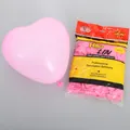 High-quality pink heart-shaped 12-inch latex balloons shown with professional retail packaging - Heart / 100 Pieces/Pack / Pink