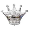 Large silver crown shaped aluminum foil balloon for birthday party decorations - Large Silver Crown