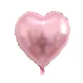 Large 22-inch heart-shaped rose pink foil balloon for Valentine's Day and wedding decor - Pink / L