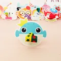 Cute cartoon pufferfish party blowout whistle with yellow crown for birthday event - Small Pufferfish / 10 Pieces Pack