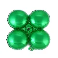 Green metallic four-leaf clover foil balloon for wedding arch and party decorations - 18 Inch / Round Clover / Green