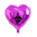Large 22-inch magenta heart-shaped foil balloon for wedding and party decorations. - Rose Red / L