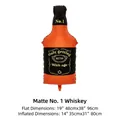Decorative matte whiskey bottle foil balloon with No.1 label for birthday party decor - Matte Whiskey Bottle / 48x38cm