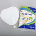 Pack of 100 white heart-shaped 12-inch latex balloons for wedding decorations - Heart / 100 Pieces/Pack / White