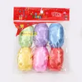 Set of 6 rolls colorful laser ribbons for birthday party and wedding balloon decoration - Solid Multicolor Ribbon / 6 Rolls/Pack