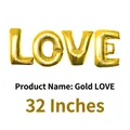 32 inch golden LOVE foil balloon for wedding Valentine's Day decoration - LOVE Collection / 32 inch / Gold