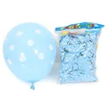 Light blue 12-inch polka dot latex balloons for wedding party decoration. - 12 Inch / Polka Dot Style / 100pcs Pack / Light Blue