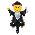 Graduation party decoration smiling doctor face foil balloon for students gathering - Small Full-Body Doctor Style / 49x30cm
