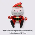 Gedetailleerde 3D Kerstman folieballon met niet-opgeblazen en opgeblazen afmetingen - 3D Kerstman Stijl / 3D-decoratie