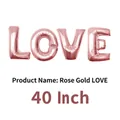 Large 40 inch rose gold LOVE letter foil balloon for romantic wedding party decor - LOVE Collection / 40 Inch / Rose Gold