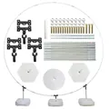 Kit d'arche de ballons circulaire complet avec tiges pliables et bases à remplir - Kit Arche Ballon Ronde / 2,5 Mètres de Diamètre