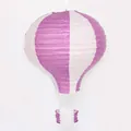 Decorative 16-inch hot air balloon paper lantern featuring elegant purple and white stripes - 16 inch 40cm / Purple White Stripes