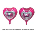 Ballons en aluminium en forme de cœur rose 18 pouces avec motifs Love et Missing You - Love You Miss You - Rose Red / 18 Pouces