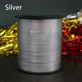 Silver 250-yard solid color balloon ribbon for festive gift box decoration and crafts - Silver